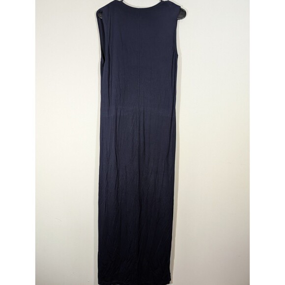J Crew Womens Navy Sleveless Maxi Dress Sz S Classic Minimalist Capsule Nautical - Picture 2 of 8